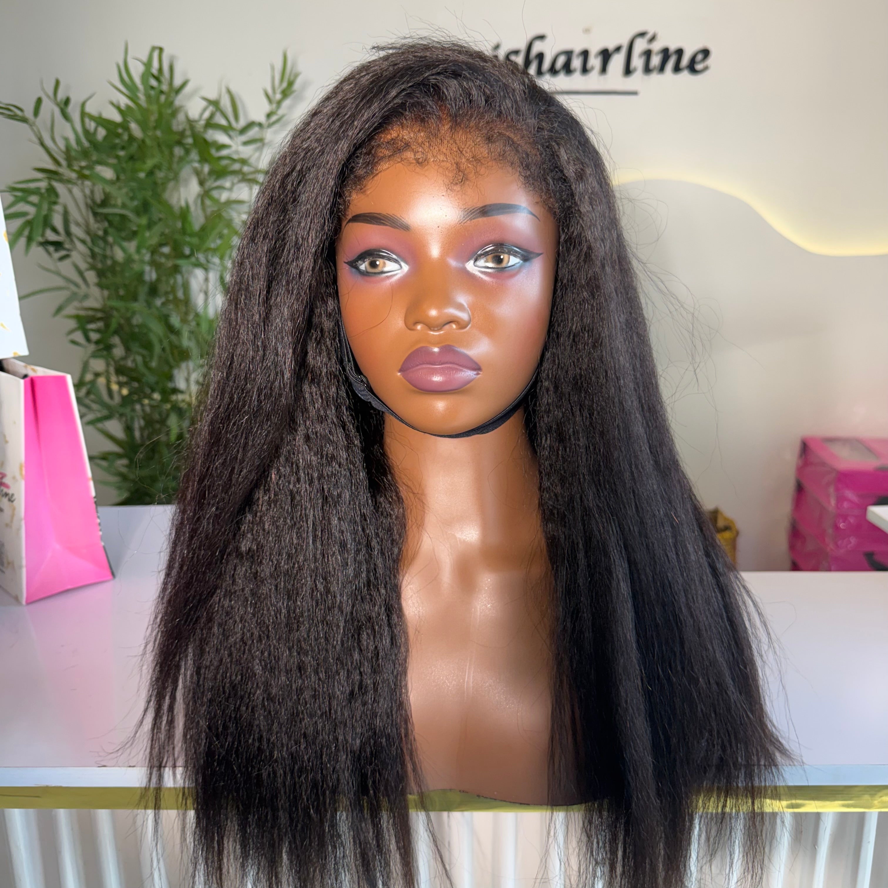 Natalie Pro Kinky Striaght Glueless Wig - 18 inches