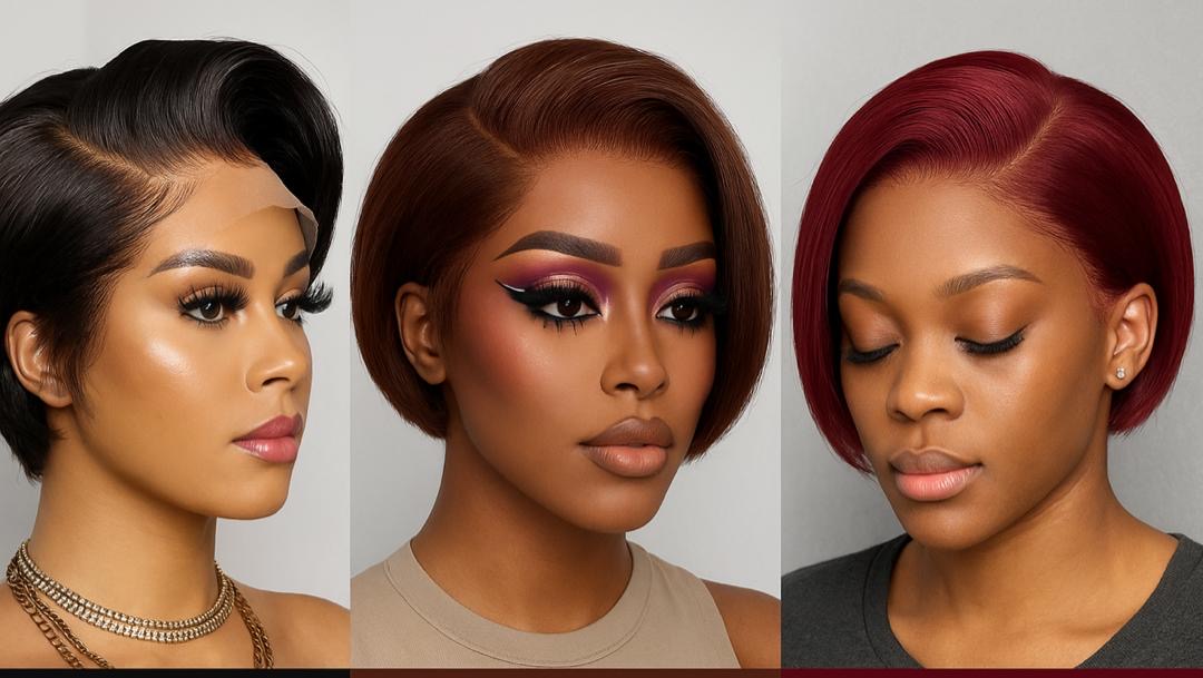 Pixie Cut Wig – 100% Human Hair 13x4 Lace Frontal (200g)