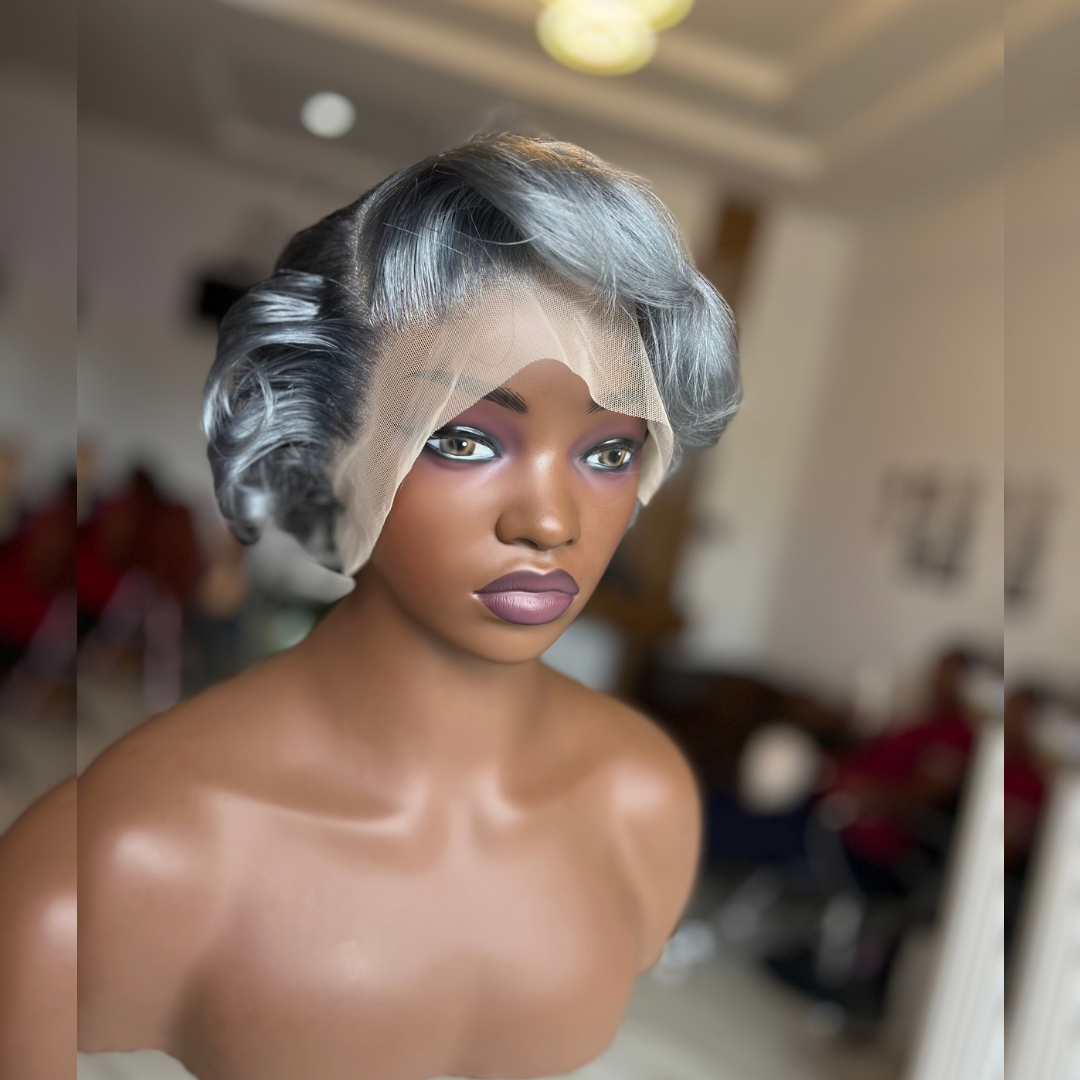Pixie Cut Wig – 100% Human Hair 13x4 Lace Frontal (200g)